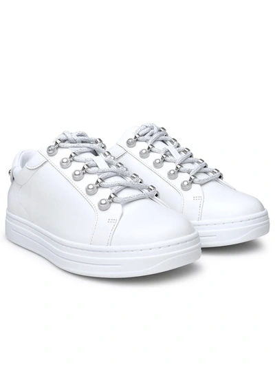 Shop Jimmy Choo Antibes White Leather Sneakers
