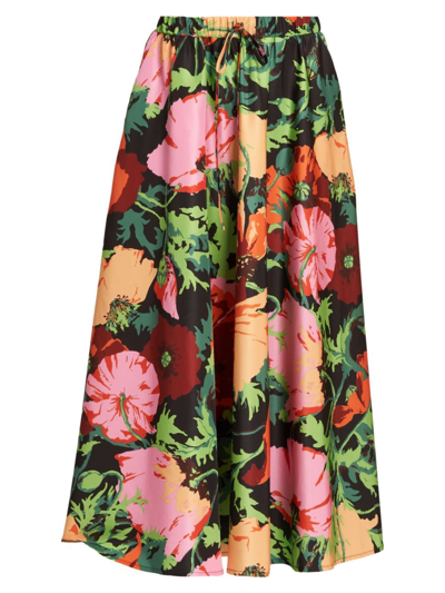 Shop La Doublej Women's Wonderland Floral Midi-skirt