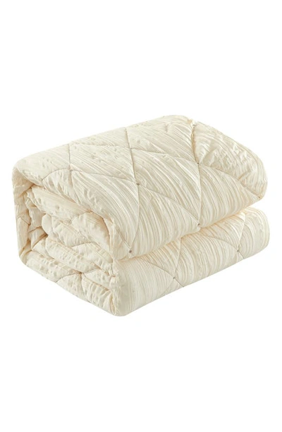 Shop Chic Aria Crinkled Comforter 9-piece Bed In Beige