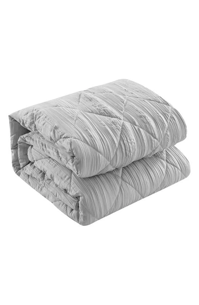 Shop Chic Aria Crinkled Comforter 9-piece Bed In Grey