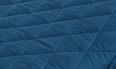 Shop Chic Tien Tania Velvet Quilt, Sheet & Sham Set In Blue