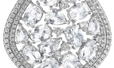 House Of Frosted Topaz Teardrop Drop Earrings In Silver