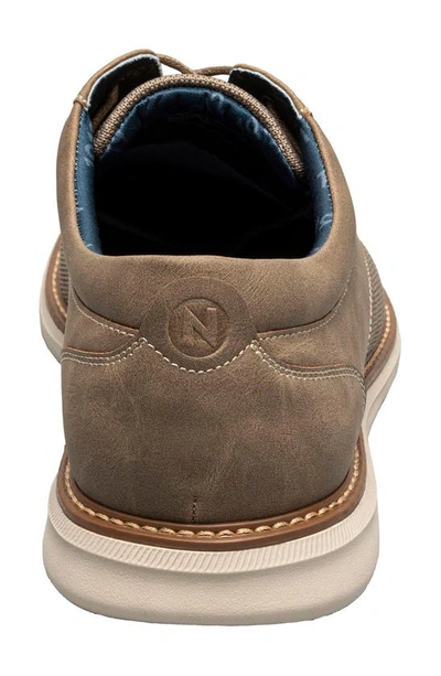 Nunn Bush Chase Knit Plain Toe Derby In Taupe Multi