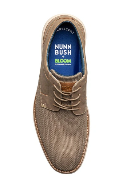 Nunn Bush Chase Knit Plain Toe Derby In Taupe Multi