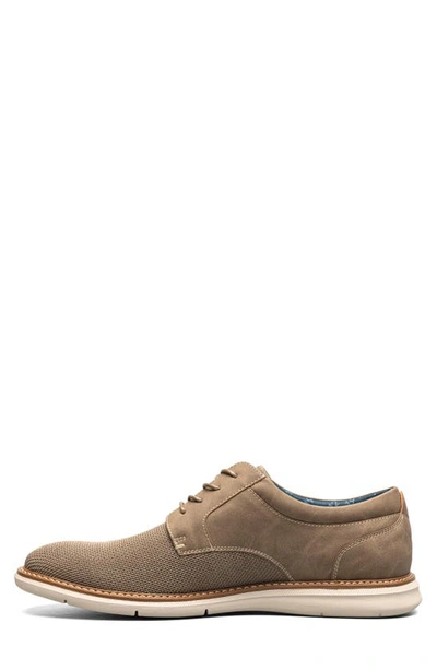 Nunn Bush Chase Knit Plain Toe Derby In Taupe Multi