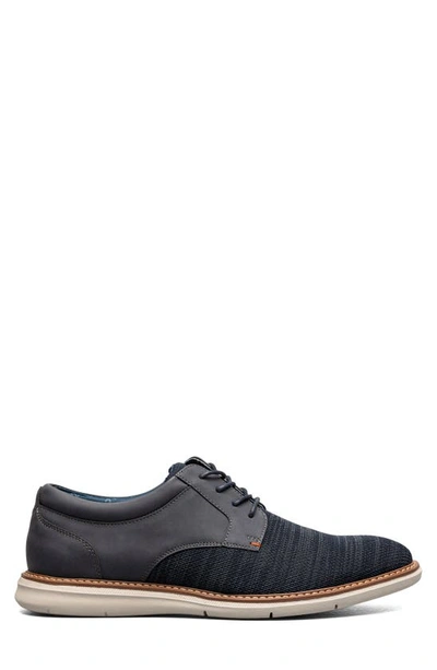 Nunn Bush Chase Knit Plain Toe Derby In Navy Multi