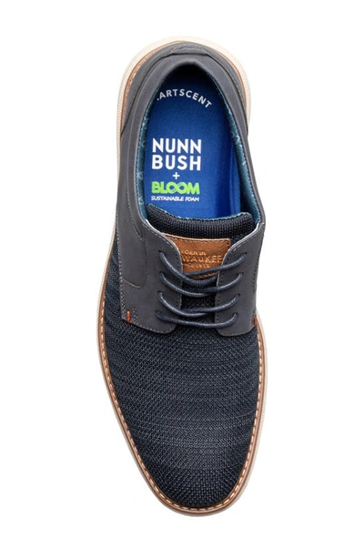 Nunn Bush Chase Knit Plain Toe Derby In Navy Multi