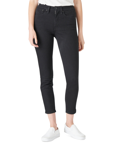 Shop Lucky Brand Bridgette High-rise Skinny Jeans In Clean Black