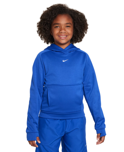 Shop Nike Big Kids Therma-fit Training Hoodie In Game Royal
