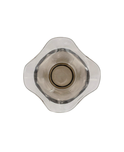 Vietri Hibiscus Glass Bud Vase In Gray