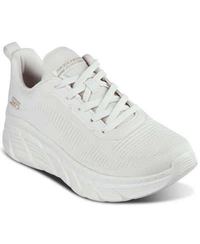 Shop Skechers Women's Bobs Sport B Flex Hi Casual Wedge Sneakers From Finish Line In Off White