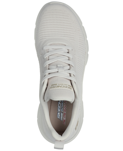 Shop Skechers Women's Bobs Sport B Flex Hi Casual Wedge Sneakers From Finish Line In Off White