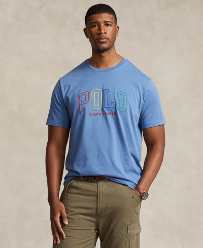 Shop Polo Ralph Lauren Men's Big & Tall Logo T-shirt In Nimes Blue
