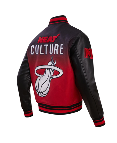 Pro Standard Men's  Black Miami Heat 2023/24 City Edition Full-zip Varsity Jacket In Black