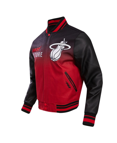 Pro Standard Men's  Black Miami Heat 2023/24 City Edition Full-zip Varsity Jacket In Black