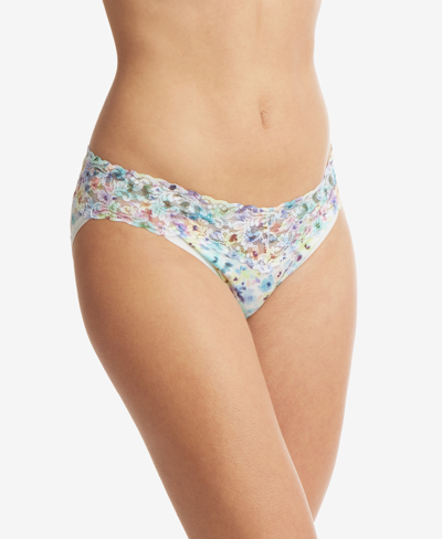 Shop Hanky Panky Women's Printed Cotton V-kini In Wishful Thinking Floral Print