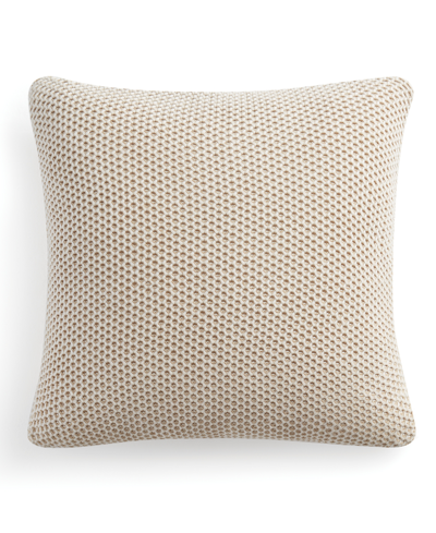 Shop Dkny Pure Honeycomb Cotton Decorative Pillow, 20" X 20" In Linen