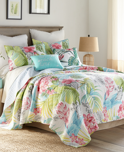 Shop Levtex Kalani Tropical Motif Reversible 2-pc. Quilt Set, Twin/twin Xl In Multi