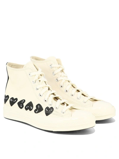 Shop Comme Des Garçons Play "black Hearts" Sneakers In White