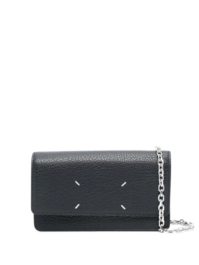 Shop Maison Margiela Wallet On Chain Medium Accessories In Black
