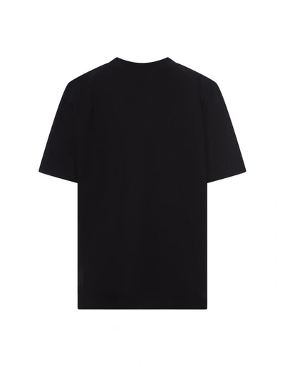 Shop Msgm T-shirt With Contrast Embroidered Logo In Black