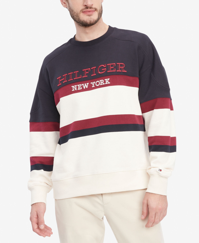 Shop Tommy Hilfiger Men's Monotype Colorblock Sweatshirt In Calico