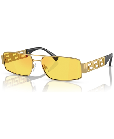 Shop Versace Men's Sunglasses, Ve2257 Mirror In Yellow Mirror,red