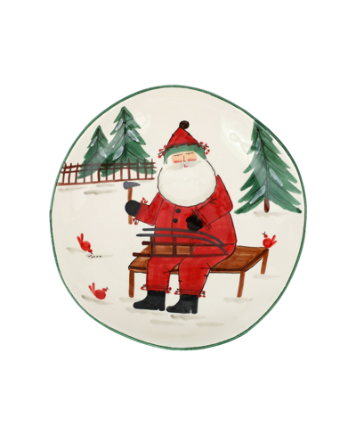 Shop Vietri Old St. Nick Large Bowl With Sleigh In Multi