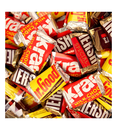 Just Candy 82 Pcs Floral Wedding Candy Party Favors Hershey's Miniatures Chocolate In Assorted Pre-pack
