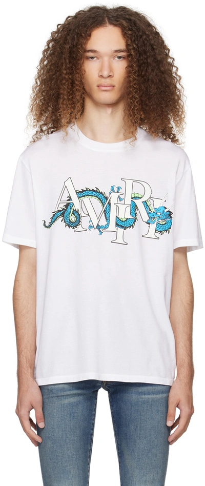 Shop Amiri White Cny Dragon T-shirt
