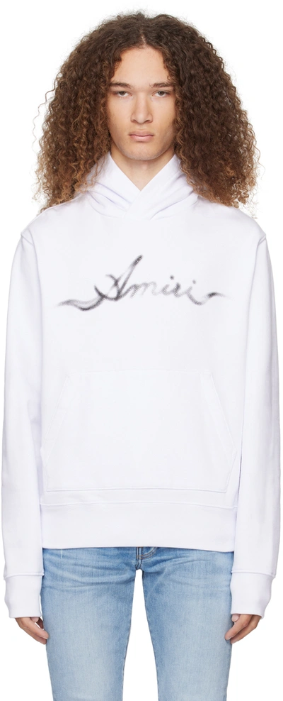 Amiri White Smoke Hoodie In White