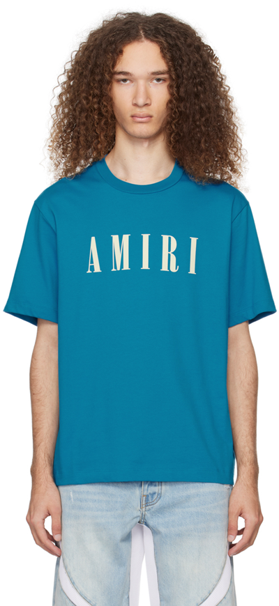 Amiri Logo Short Sleeved T-shirt In Blue