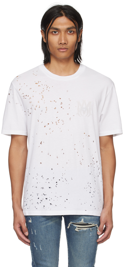 Shop Amiri White Shotgun T-shirt