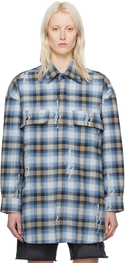 Shop Amiri Blue Double-pocket Shirt In Legion Blue