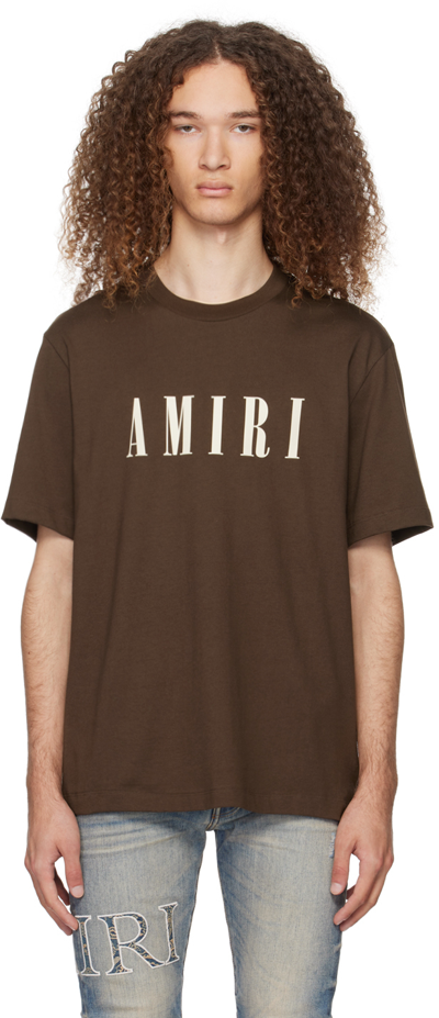 Shop Amiri Brown Core T-shirt