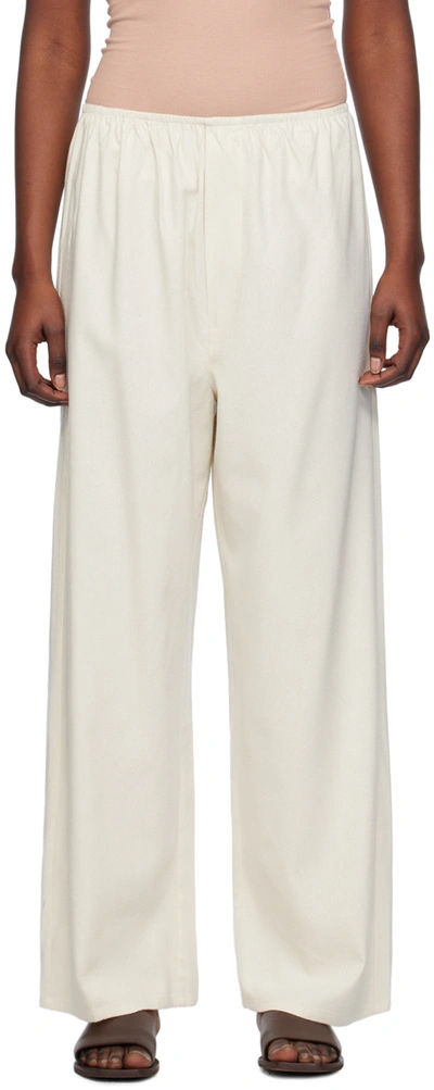 Shop Baserange Off-white Stoa Trousers In Undyed