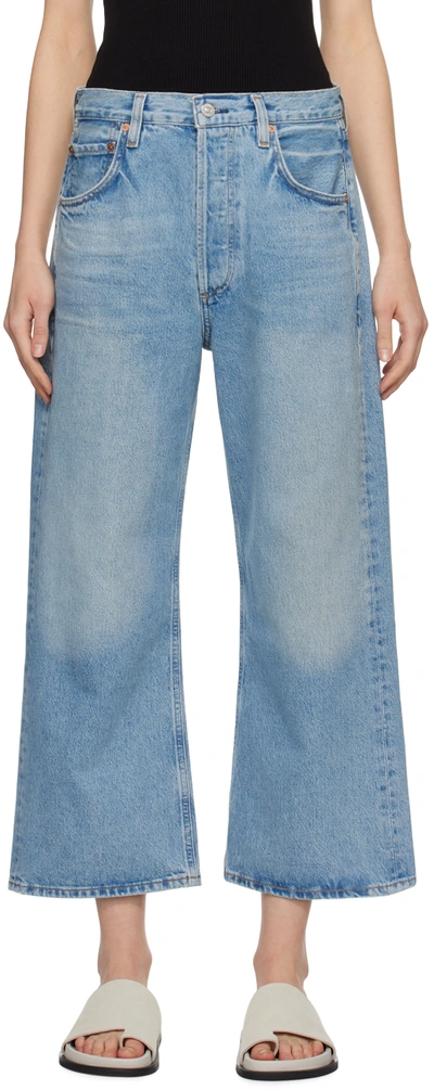 Shop Citizens Of Humanity Blue Gaucho Jeans In Misty (lt Ind)