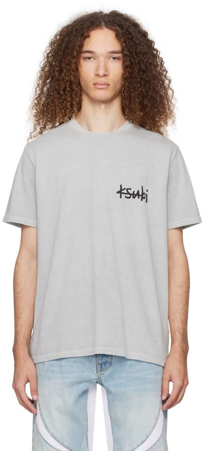 Shop Ksubi Gray Lock Up Kash T-shirt In Grey