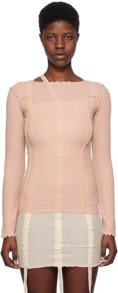 Shop Baserange Pink Omato Long Sleeve T-shirt In Haptic