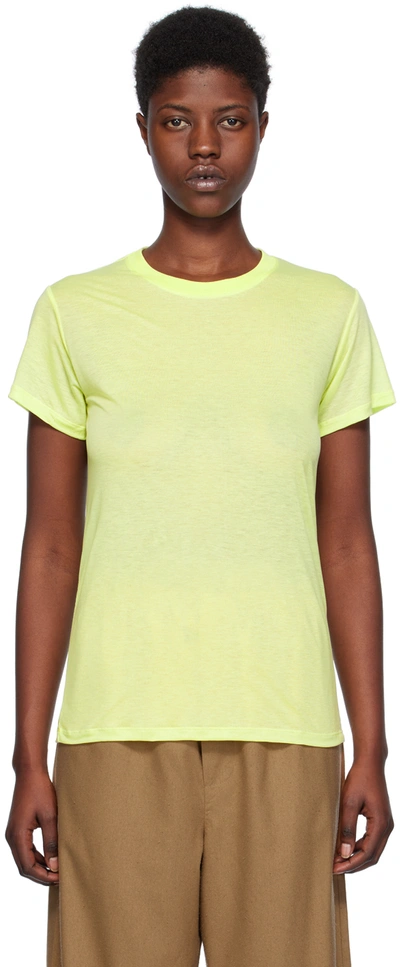 Shop Baserange Green Crewneck T-shirt In Lime