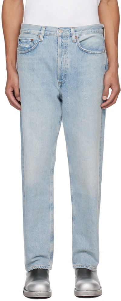 Shop Agolde Blue 90's Jeans In Snapshot