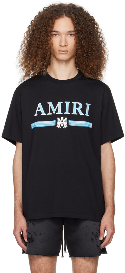 Shop Amiri Black Ma Bar T-shirt