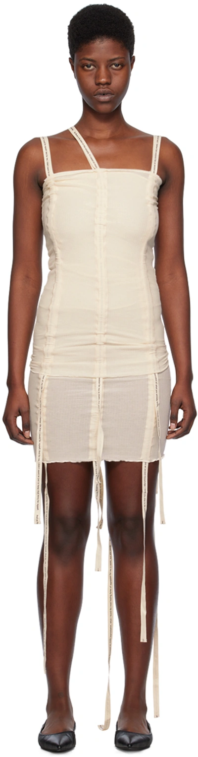 Shop Baserange Off-white Hewn Strap Tank Top In Undyed