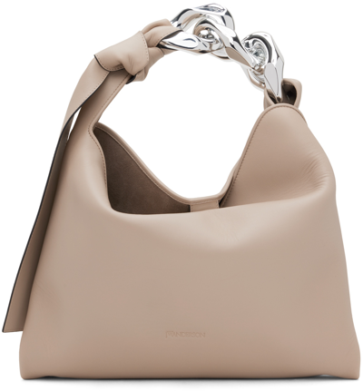Shop Jw Anderson Taupe Small Chain Shoulder Bag In 190 Taupe