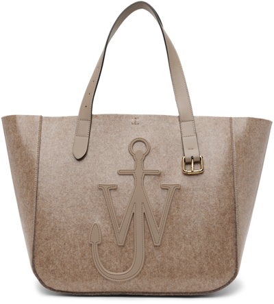Shop Jw Anderson Taupe Belt Tote In 190 Taupe