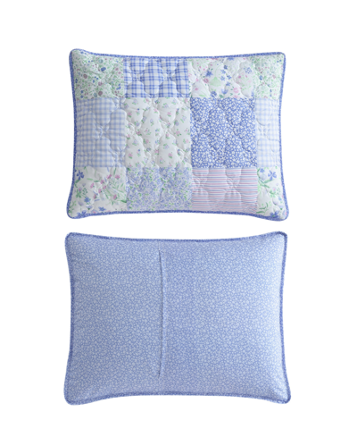 Laura Ashley Kids Parker Patchwork Reversible 2 Piece Quilt Set, Twin In Heather Purple