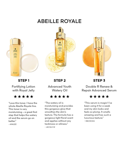 Shop Guerlain 3-pc. Abeille Royale Bestsellers Lotion, Watery Oil & Serum Set In No Color