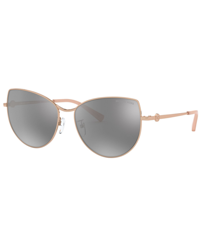 Shop Michael Kors Women's Sunglasses, Mk1062 La Paz 58 In Rose Gold,silver Mirror