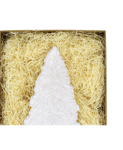 Shop Vietri Lastra Holiday Figural Tree Small Platter In White
