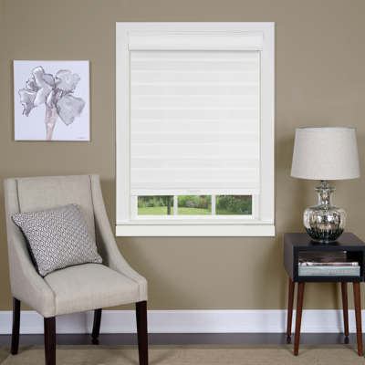 Achim Celestial Sheer Cordless Double Layered Window Shade, 27" X 72" In Grey